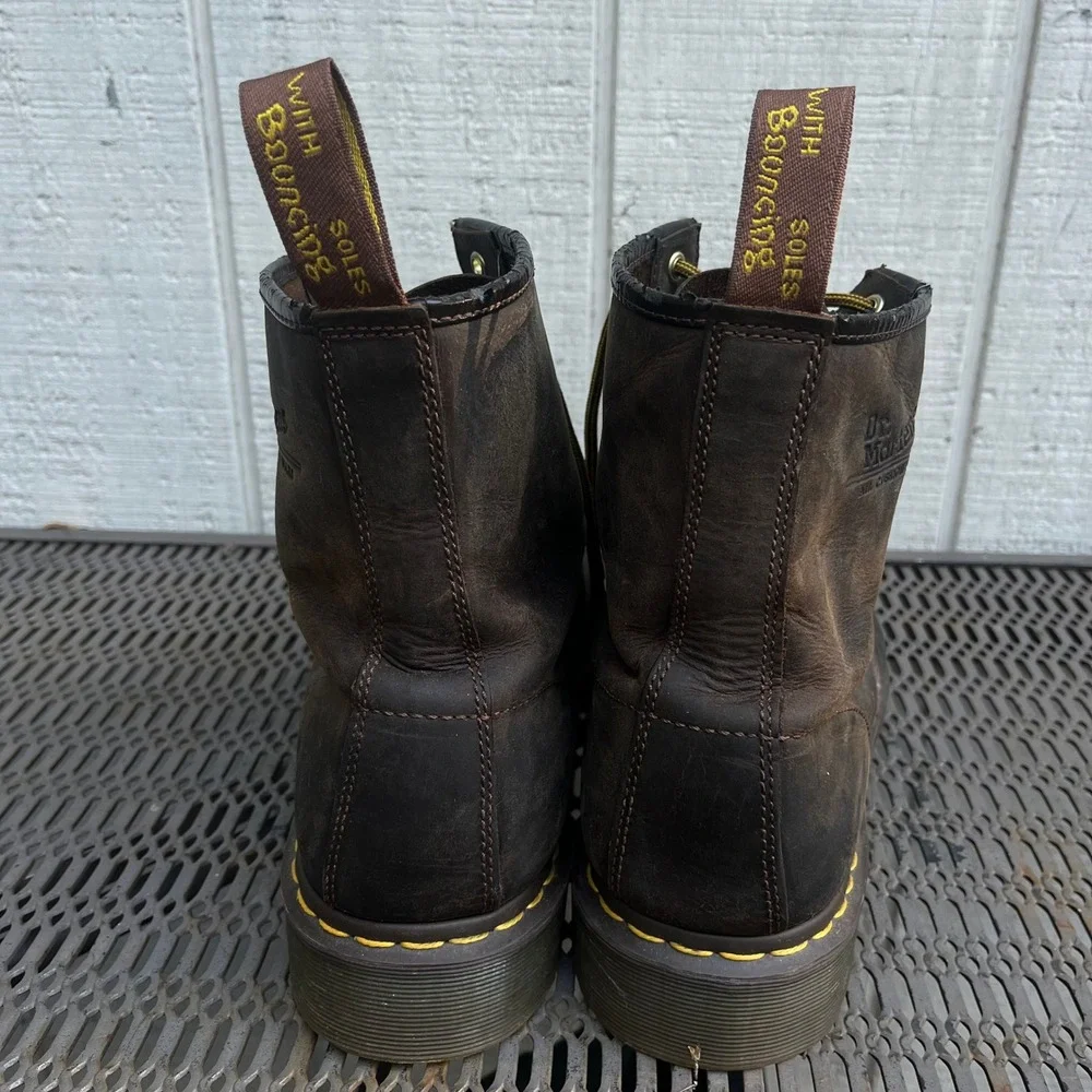 Dr. Doc Martens 1460 Crazy Horse Boots Mens 14 Brown Leather